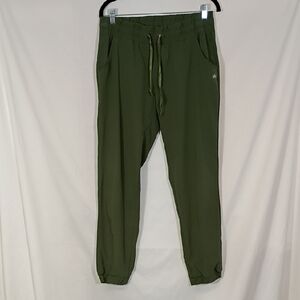 EUC Kyodan Jogger Pants Womens Sz Medium Green Stretch Hiking Drawstring  Gym
